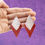 Thumbnail: Red Leather Earrings with 'Snow'