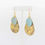 Thumbnail: Gold Leather and Turquoise Earrings