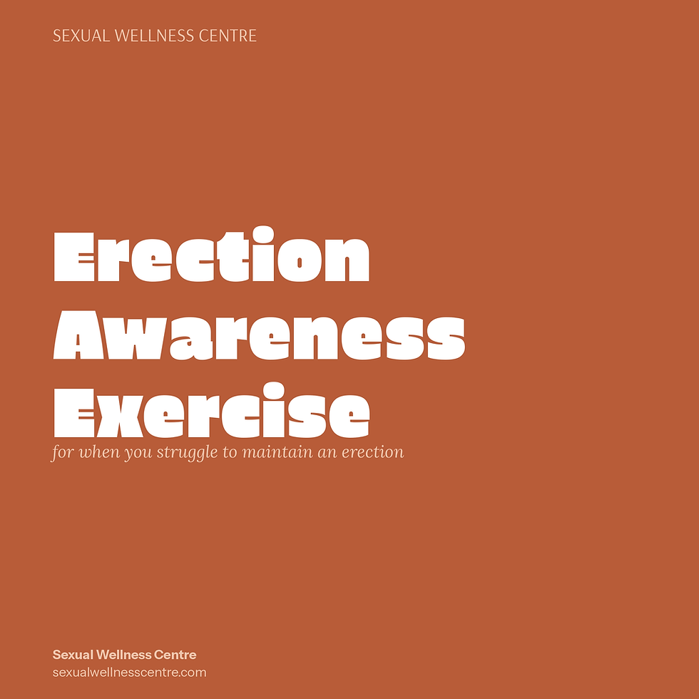 Erection Awareness Exercise with Orange Background