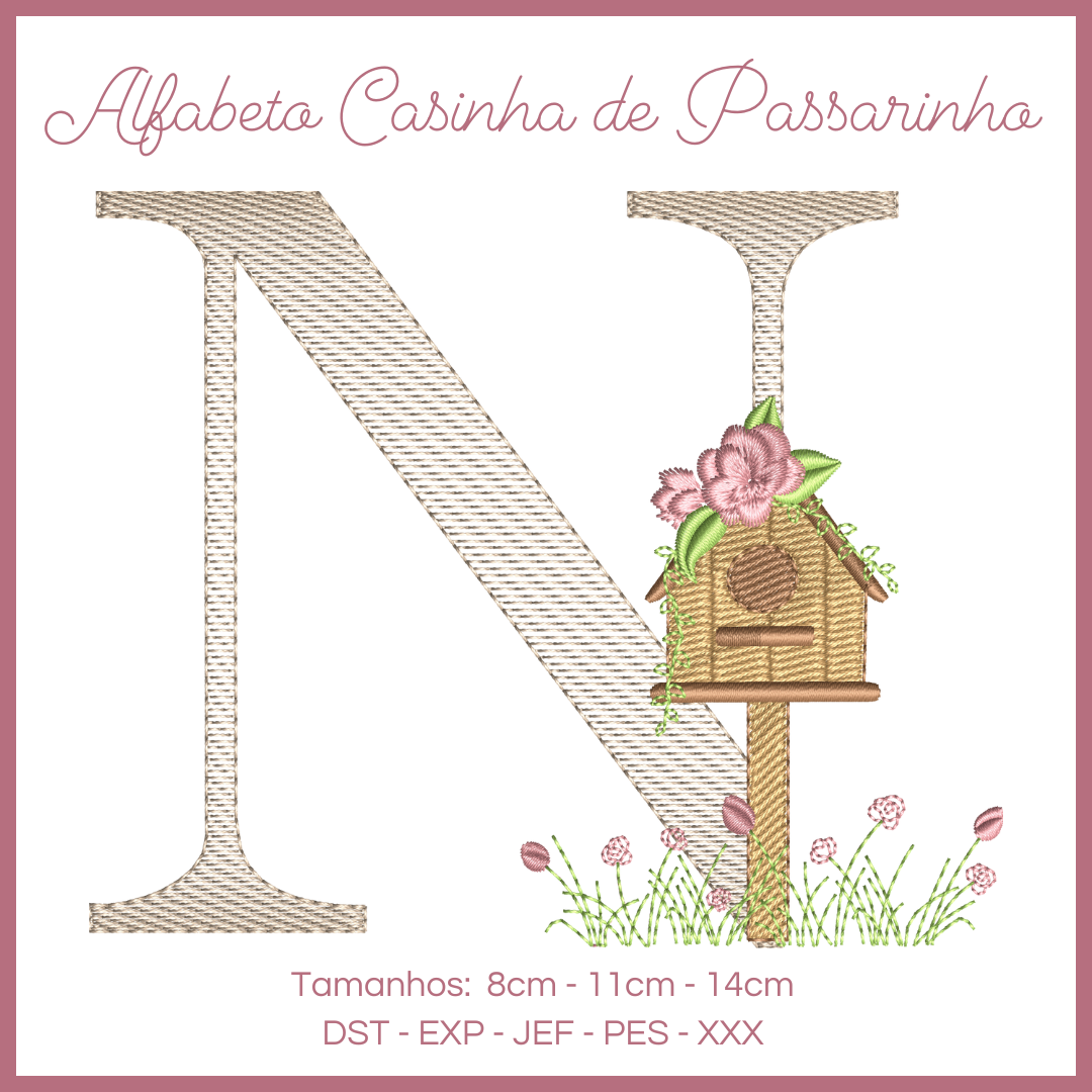 Alfabeto Casinha de Passarinho - Letra N