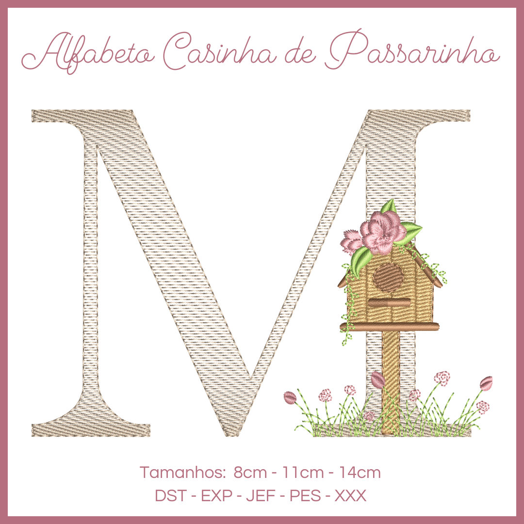 Alfabeto Casinha de Passarinho - Letra M