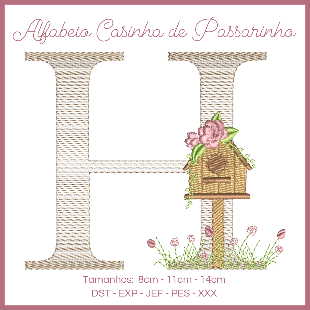 Alfabeto Casinha de Passarinho - Letra H