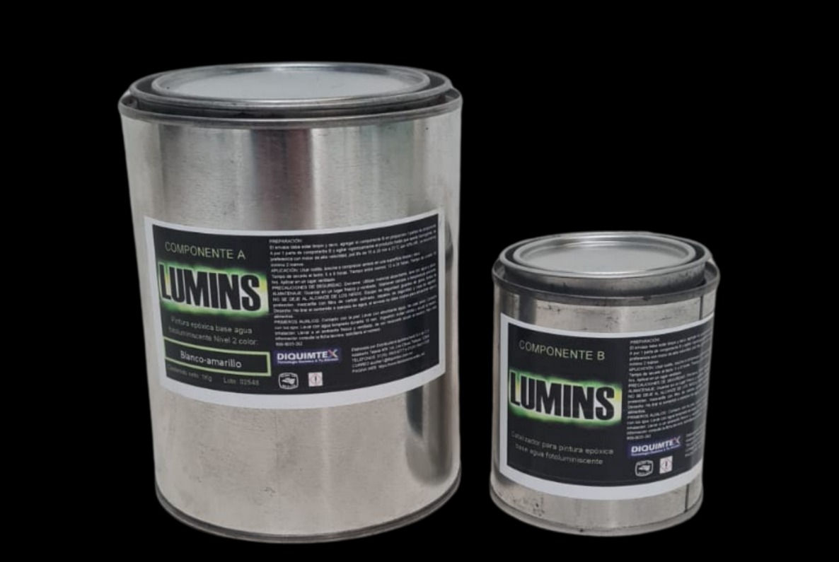 Pintura N2 Fotoluminiscente Lumins Epóxica 1KG Colores Premium