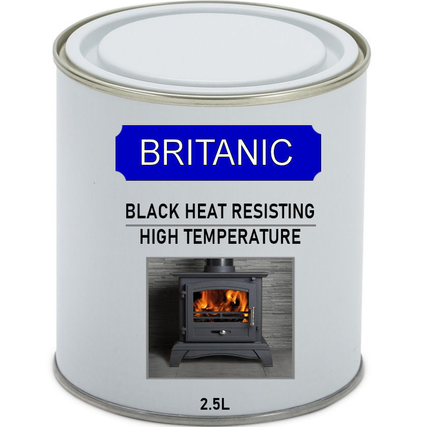 Black High Temperature  Heat Resistant Paint  Stove Paint  600c   2.5L
