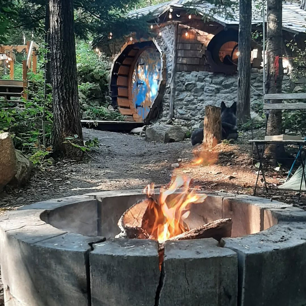 Feu de Camp à la maison de Hobbit