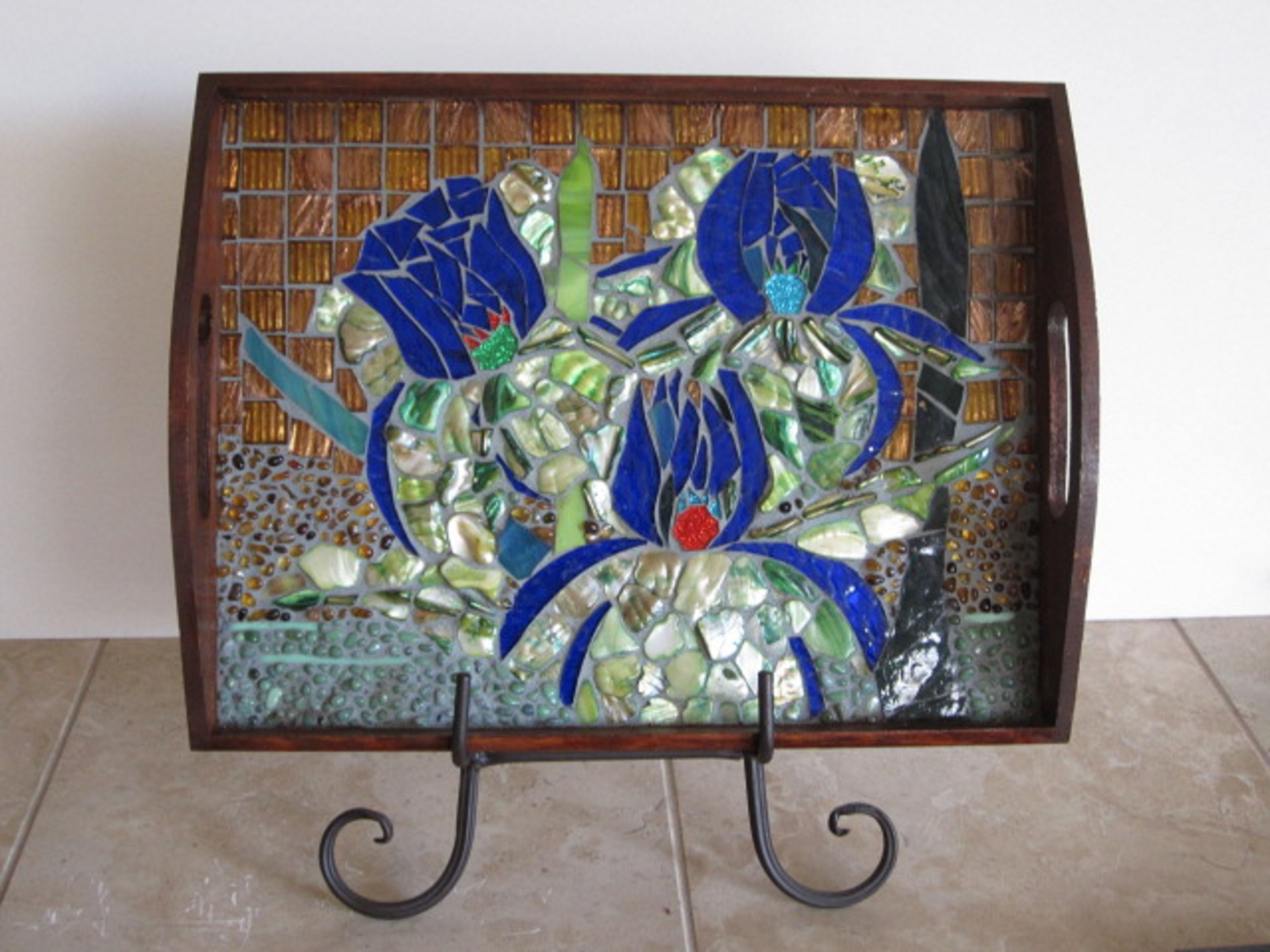 Floral Elegance art glass mosaic