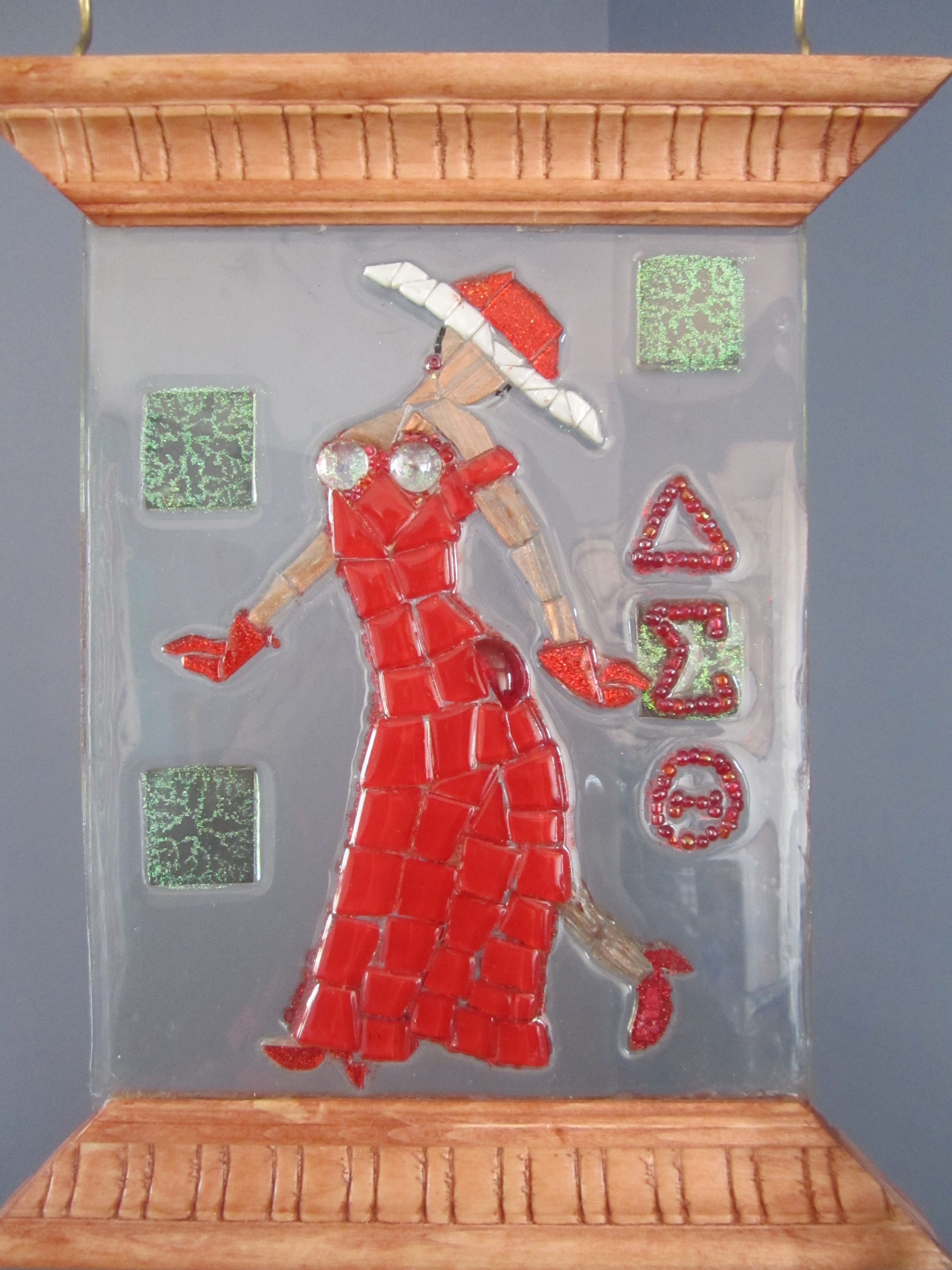 Delta Sigma Theta artwork glass mosaic