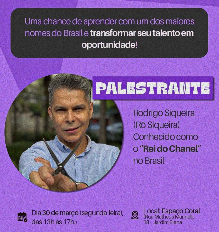 "Rei do Chanel" ministra capacitação gratuita em Batatais