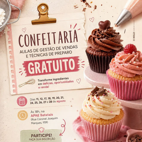 SEBRAE realizará curso gratuito de Confeitaria em Batatais