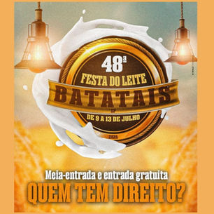Meia-entrada e entrada gratuita na Festa do Leite