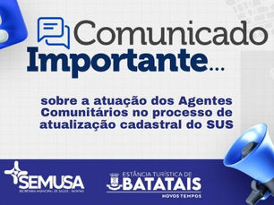 Esclarecimento sobre a atuação dos Agentes Comunitários
