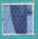 60 degree diamond crosshatch quilted on denim using walking foot.
