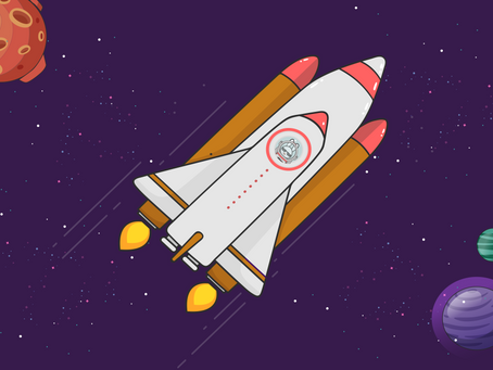 NUESTRO COHETE ESPACIAL DESPEGA