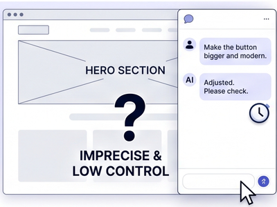 Non-visual AI agent chat panel with imprecise results
