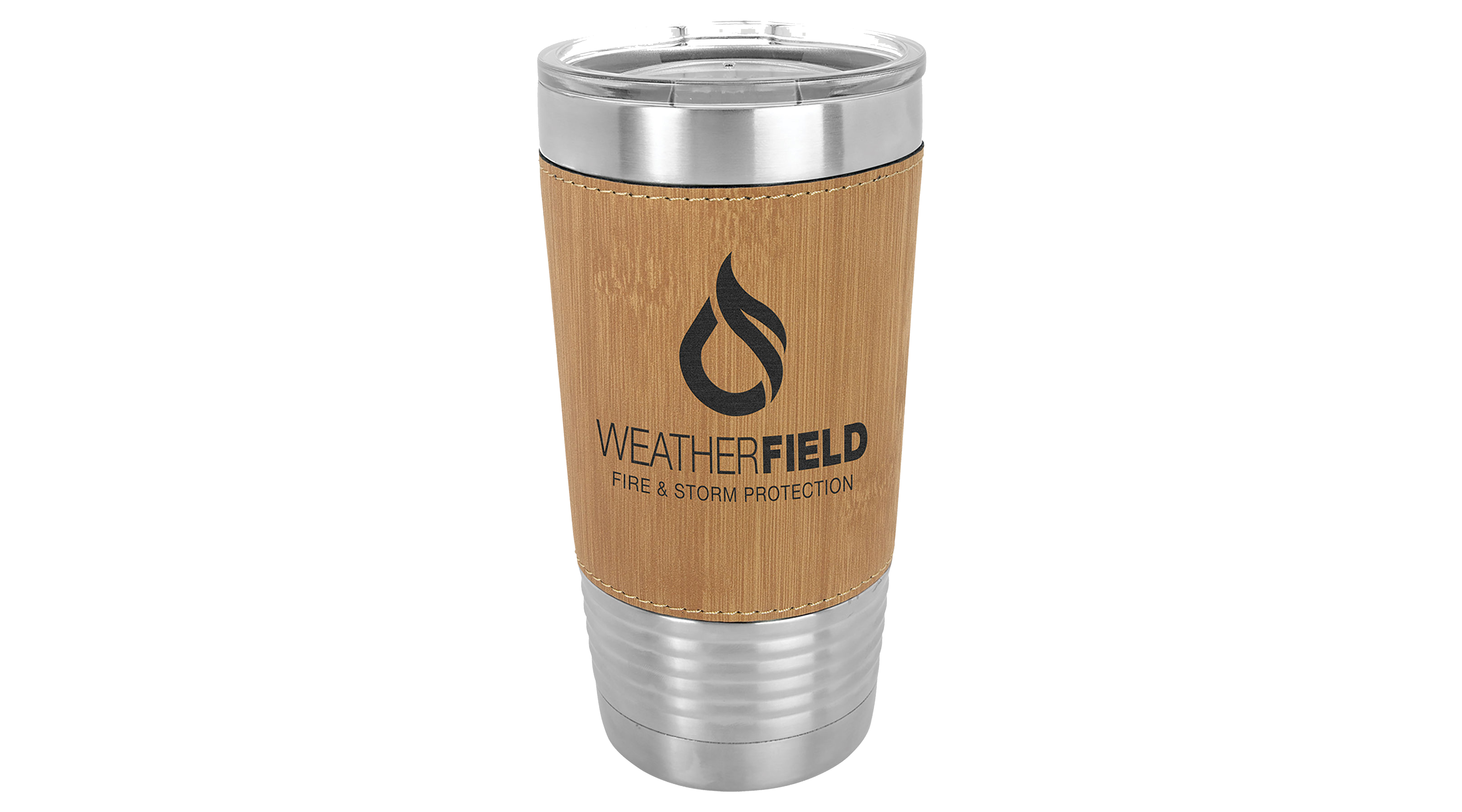  20 oz. Leatherette Tumbler Personalized Laser Engraved with Clear Lid — photo 6