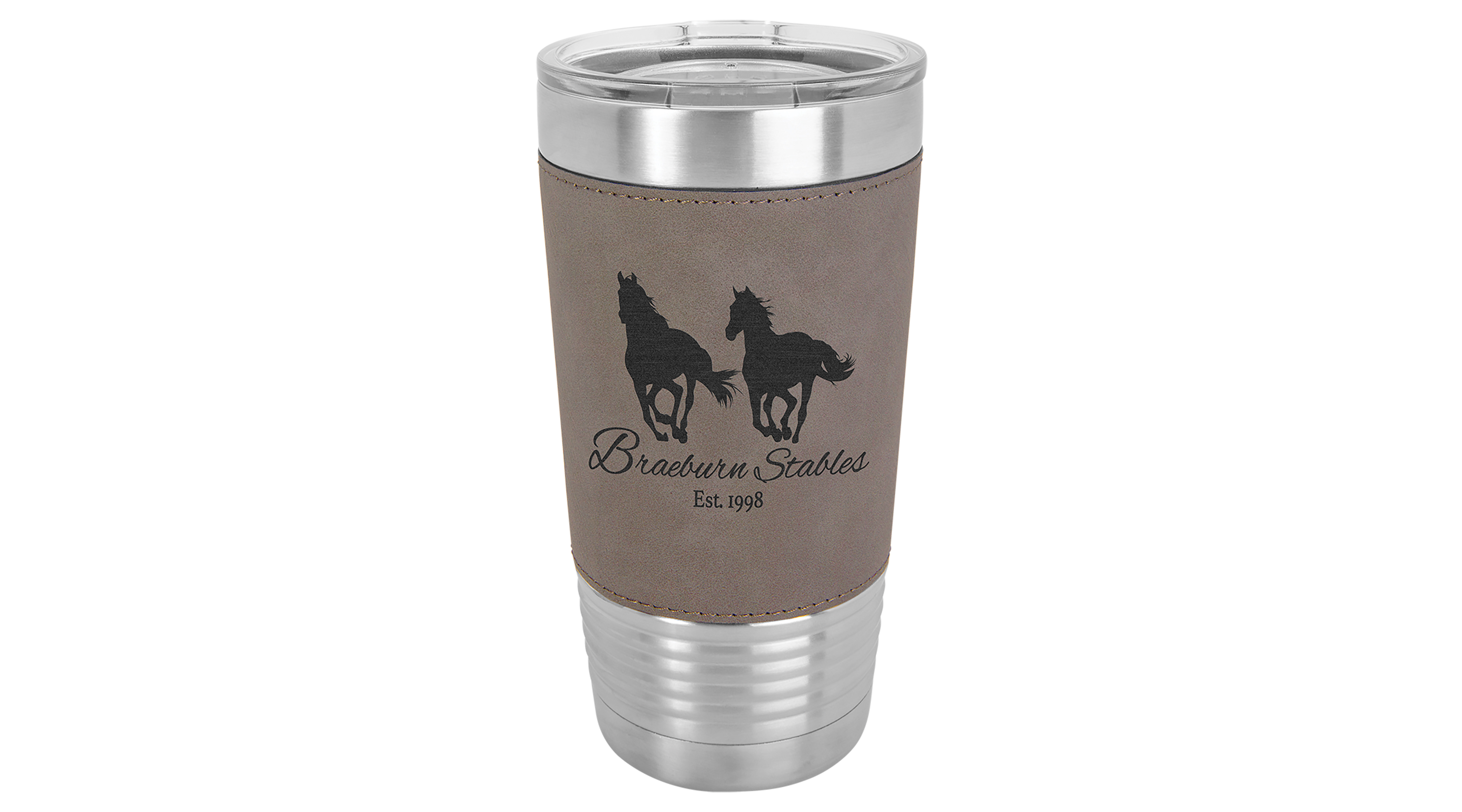  20 oz. Leatherette Tumbler Personalized Laser Engraved with Clear Lid — photo 9