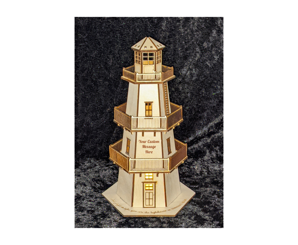 3D Custom Message Lighthouse