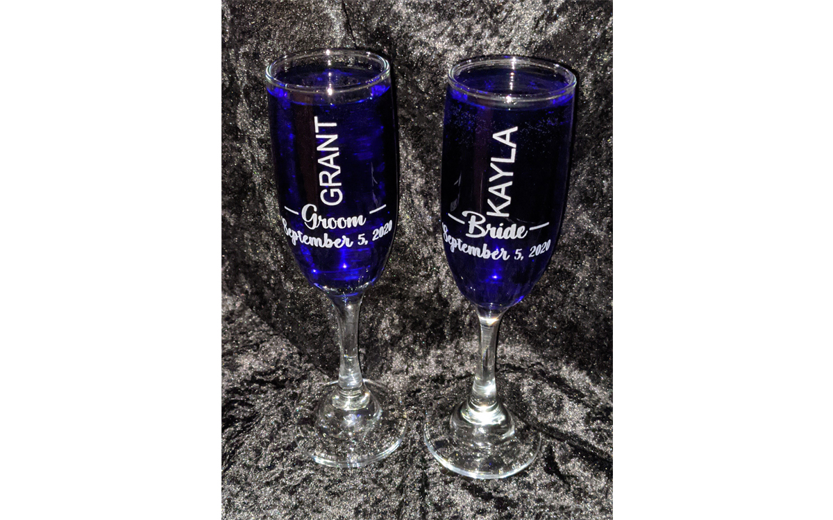 Personalized Wedding Flute Set / Wedding Glasses