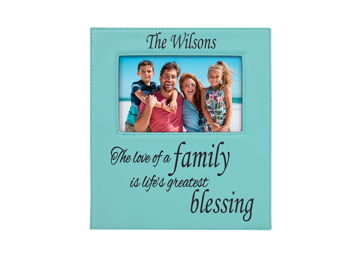 Personalized 4" x 6" Leatherette Photo Frame — photo 9