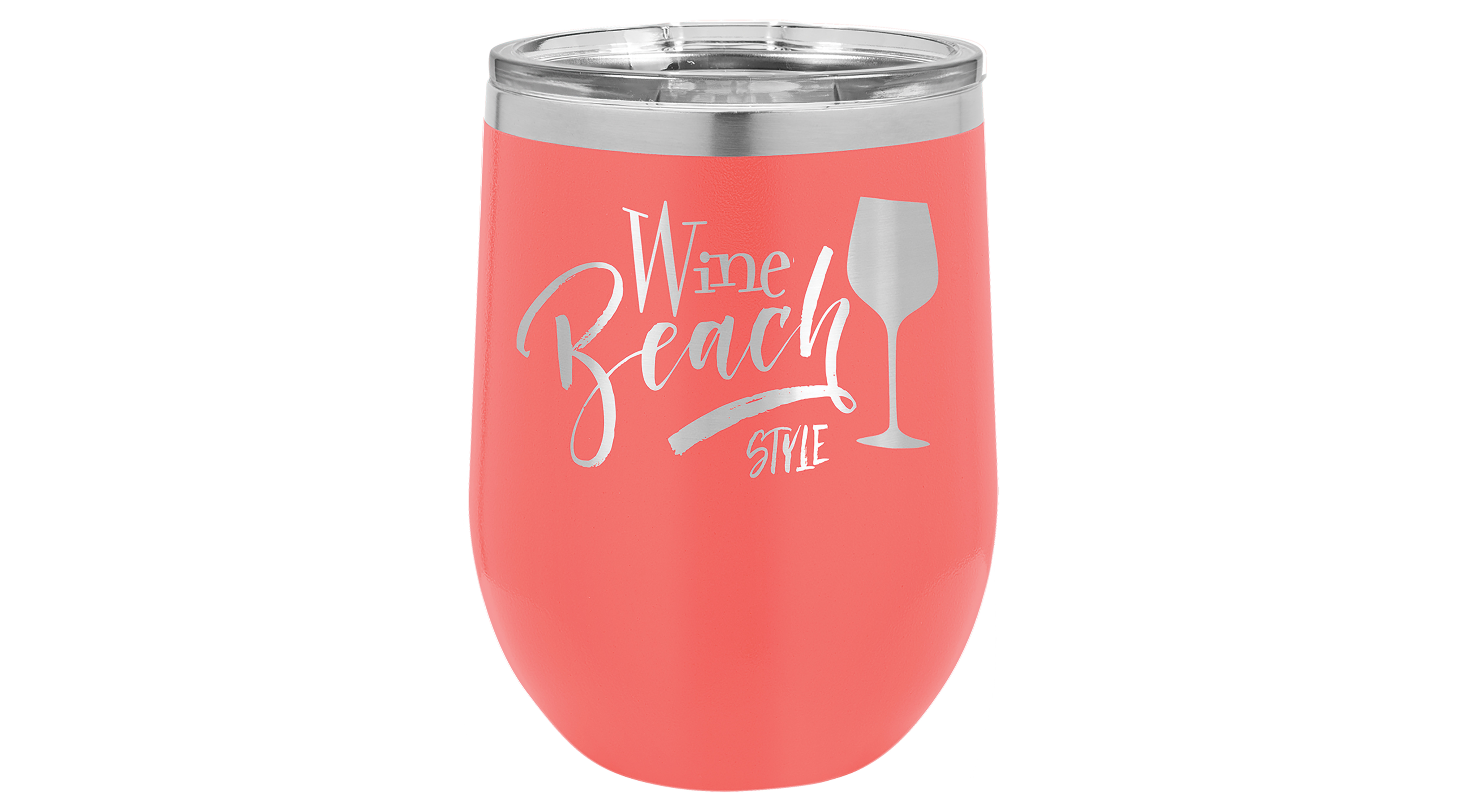 Personalized Laser Engraved Insulated 12 oz Stemless Wine Tumbler w/Lid — photo 6