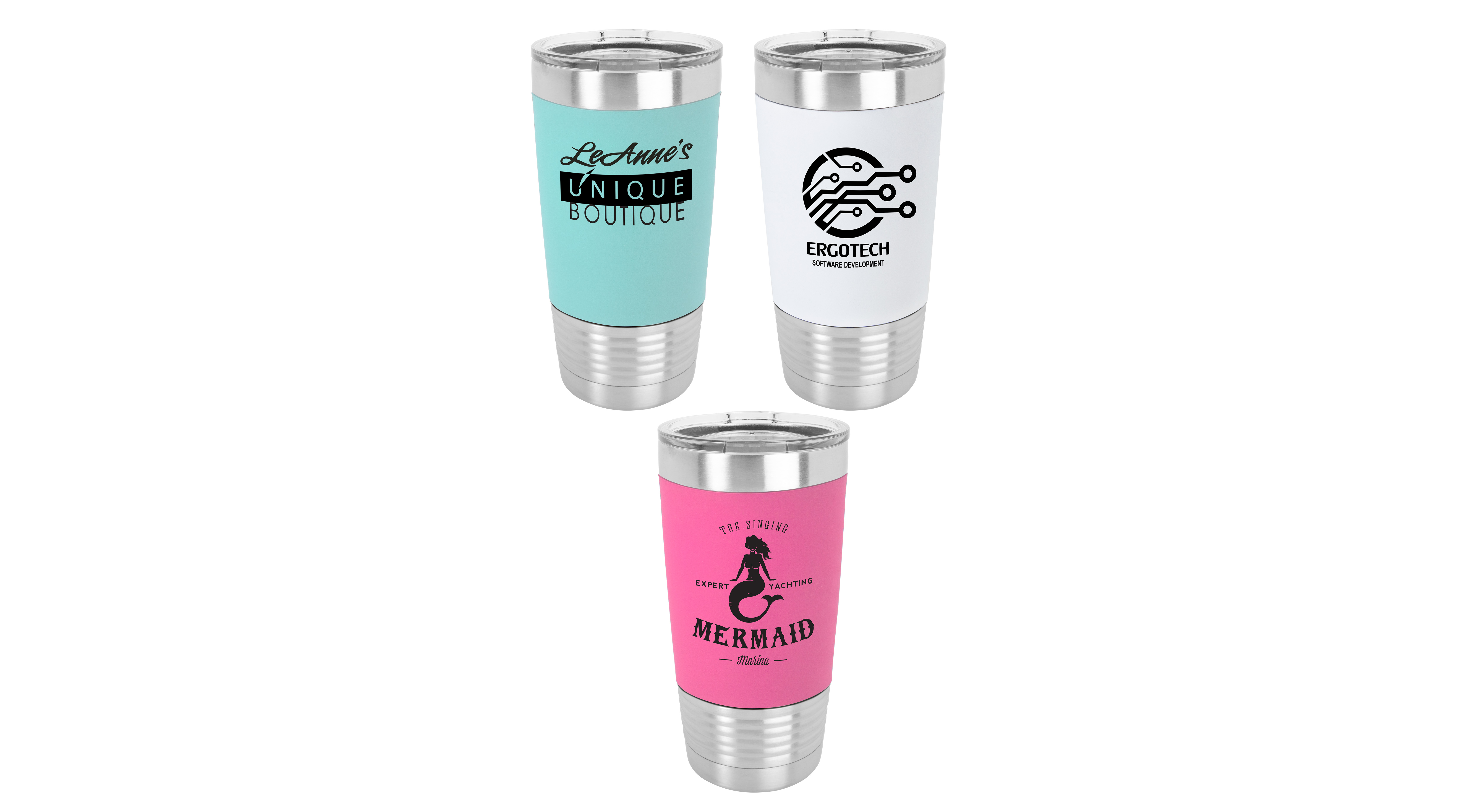  20 oz. Silicone Grip Personalized Laser Engraved Insulated Tumbler  — photo 3