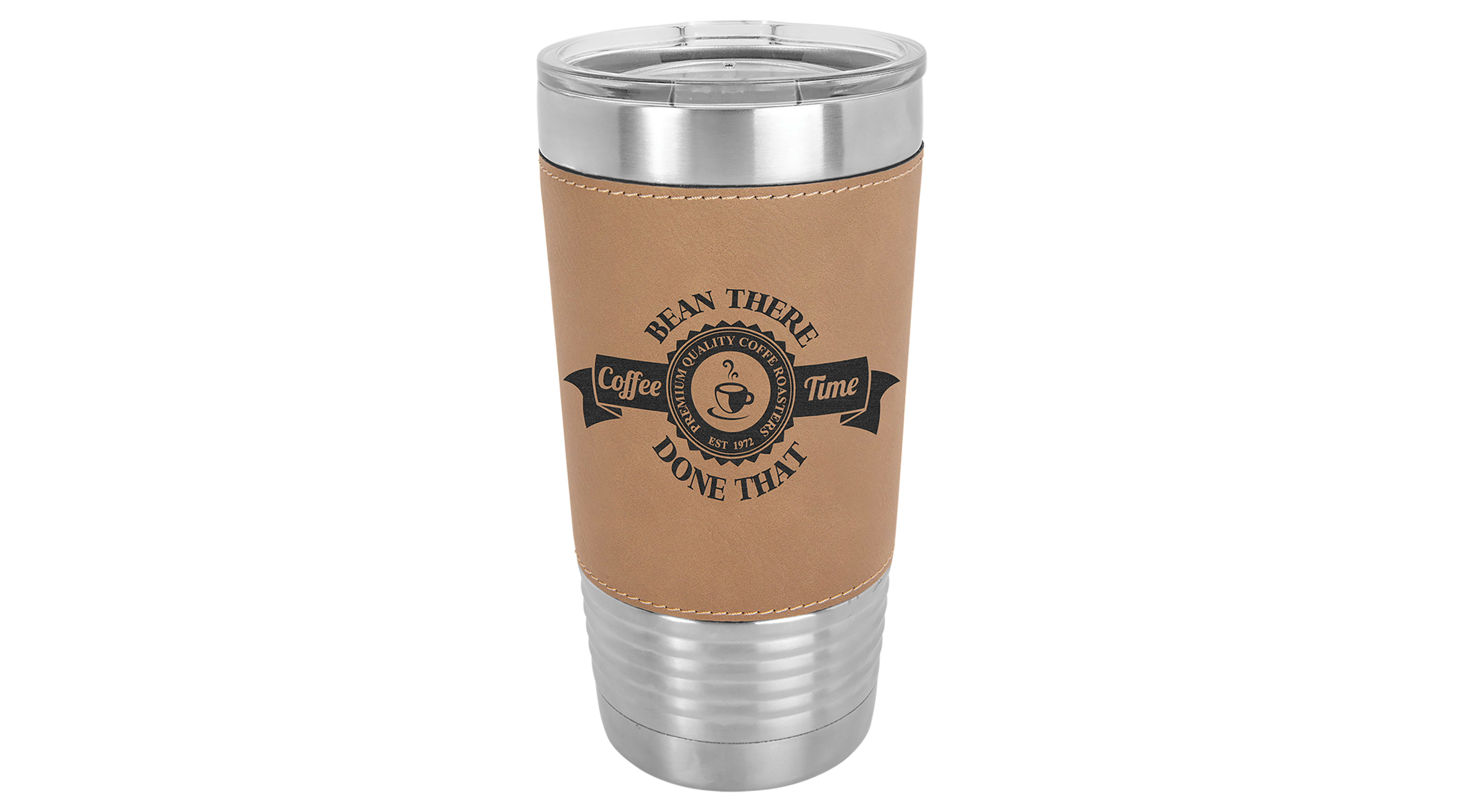  20 oz. Leatherette Tumbler Personalized Laser Engraved with Clear Lid — photo 11