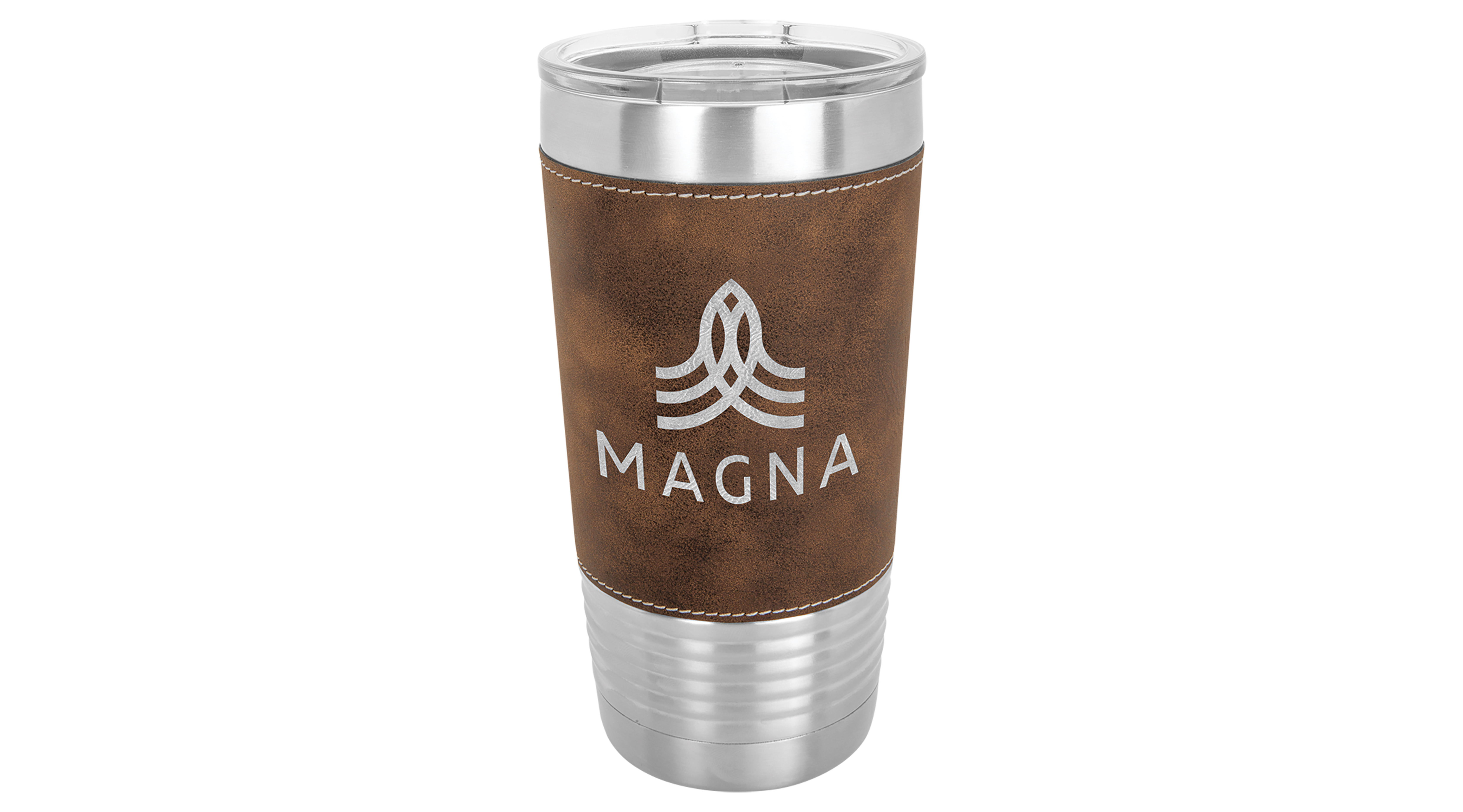  20 oz. Leatherette Tumbler Personalized Laser Engraved with Clear Lid — photo 3