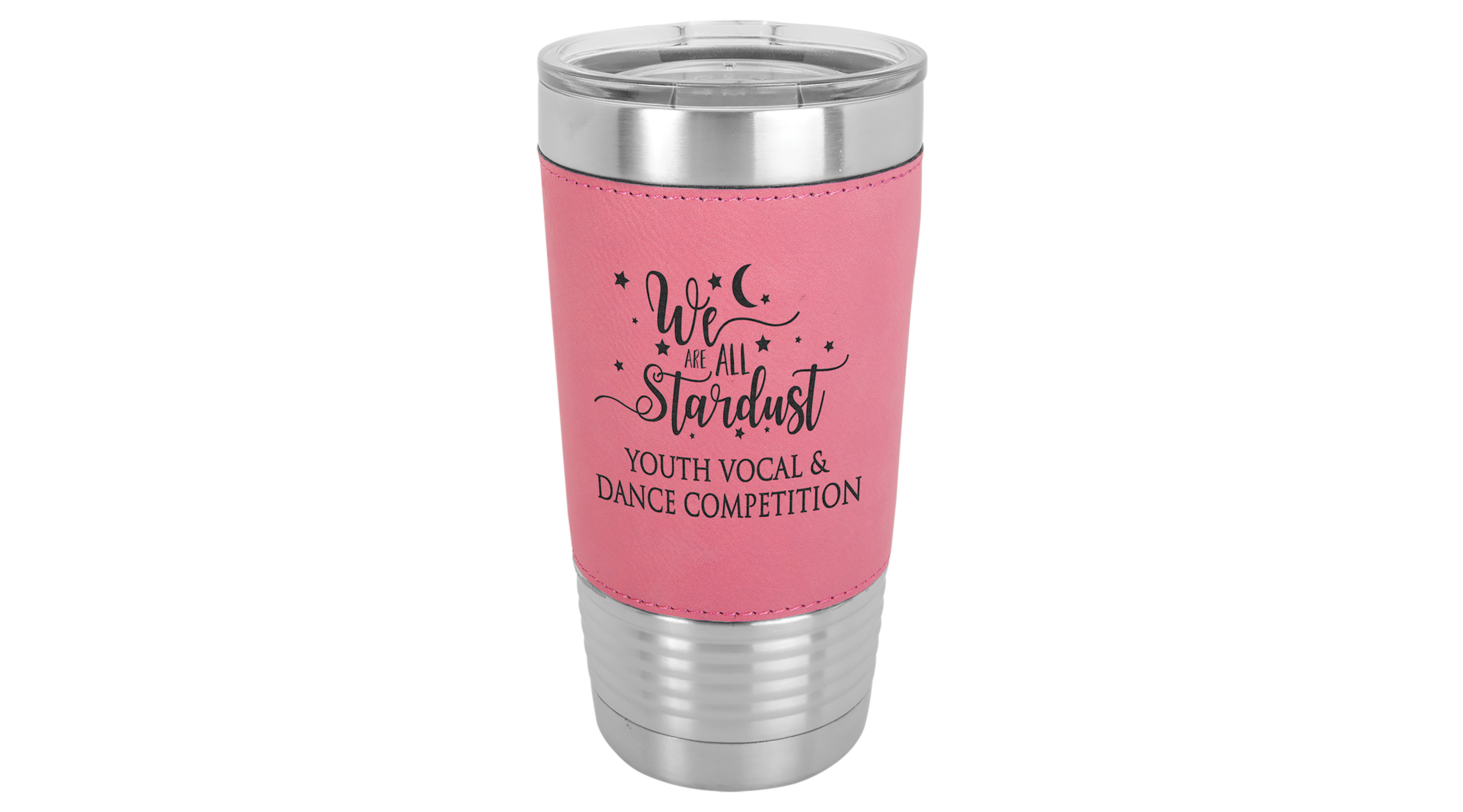  20 oz. Leatherette Tumbler Personalized Laser Engraved with Clear Lid — photo 4