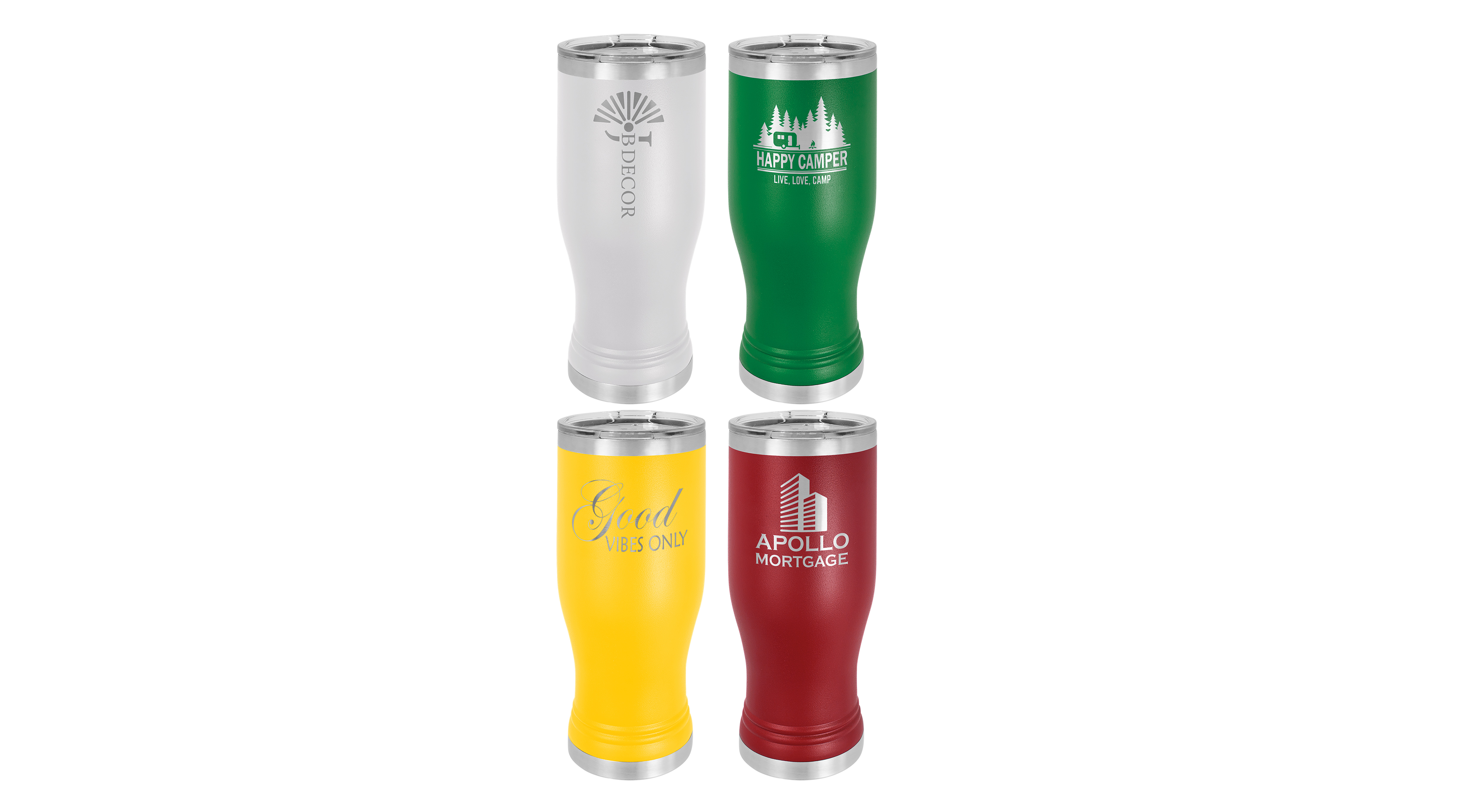  20 oz. Pilsner Personalized Laser Engraved w/Clear Lid — photo 2