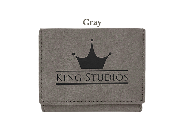 3" x 4" Personalized Leatherette Trifold Wallet — photo 6