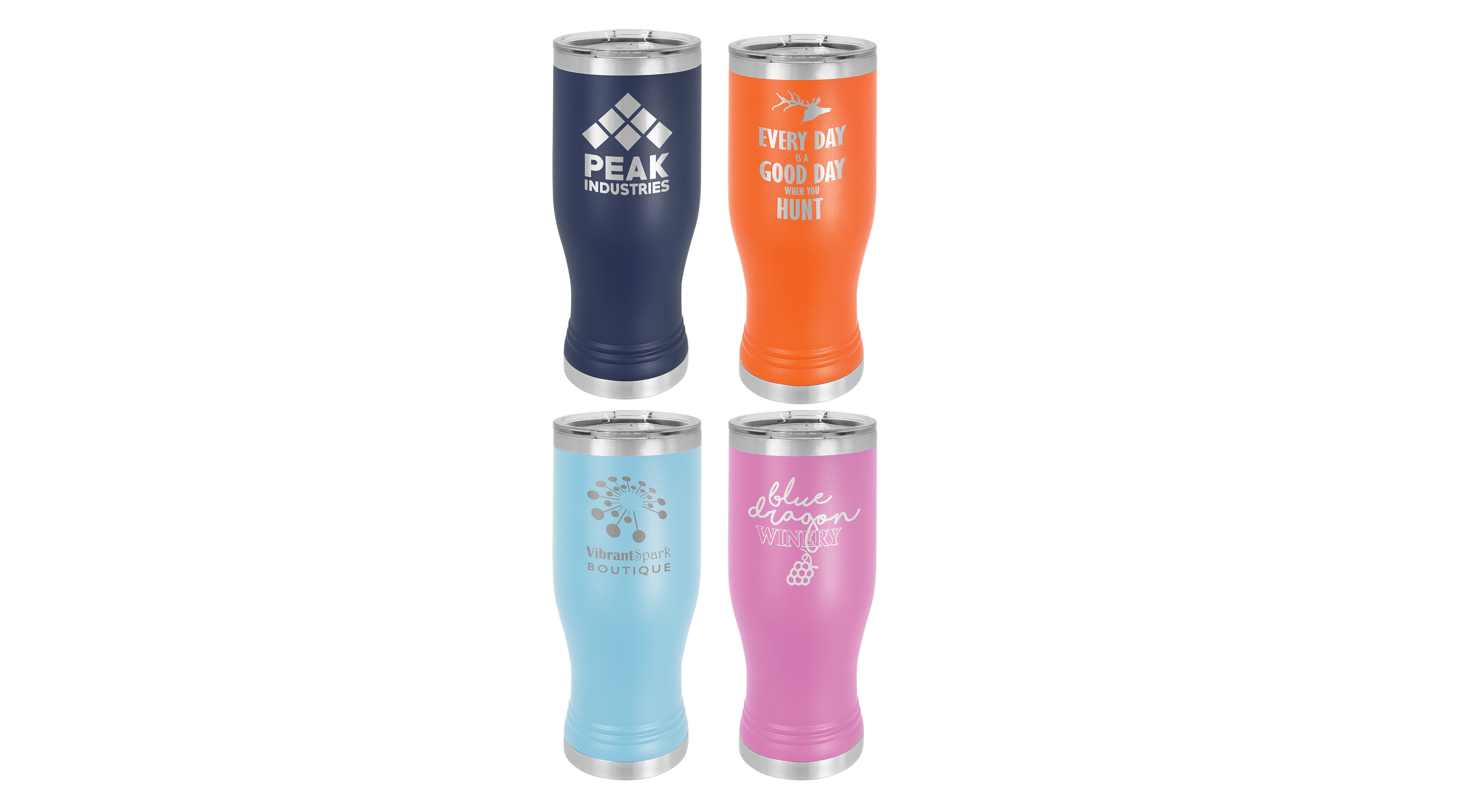  20 oz. Pilsner Personalized Laser Engraved w/Clear Lid — photo 3