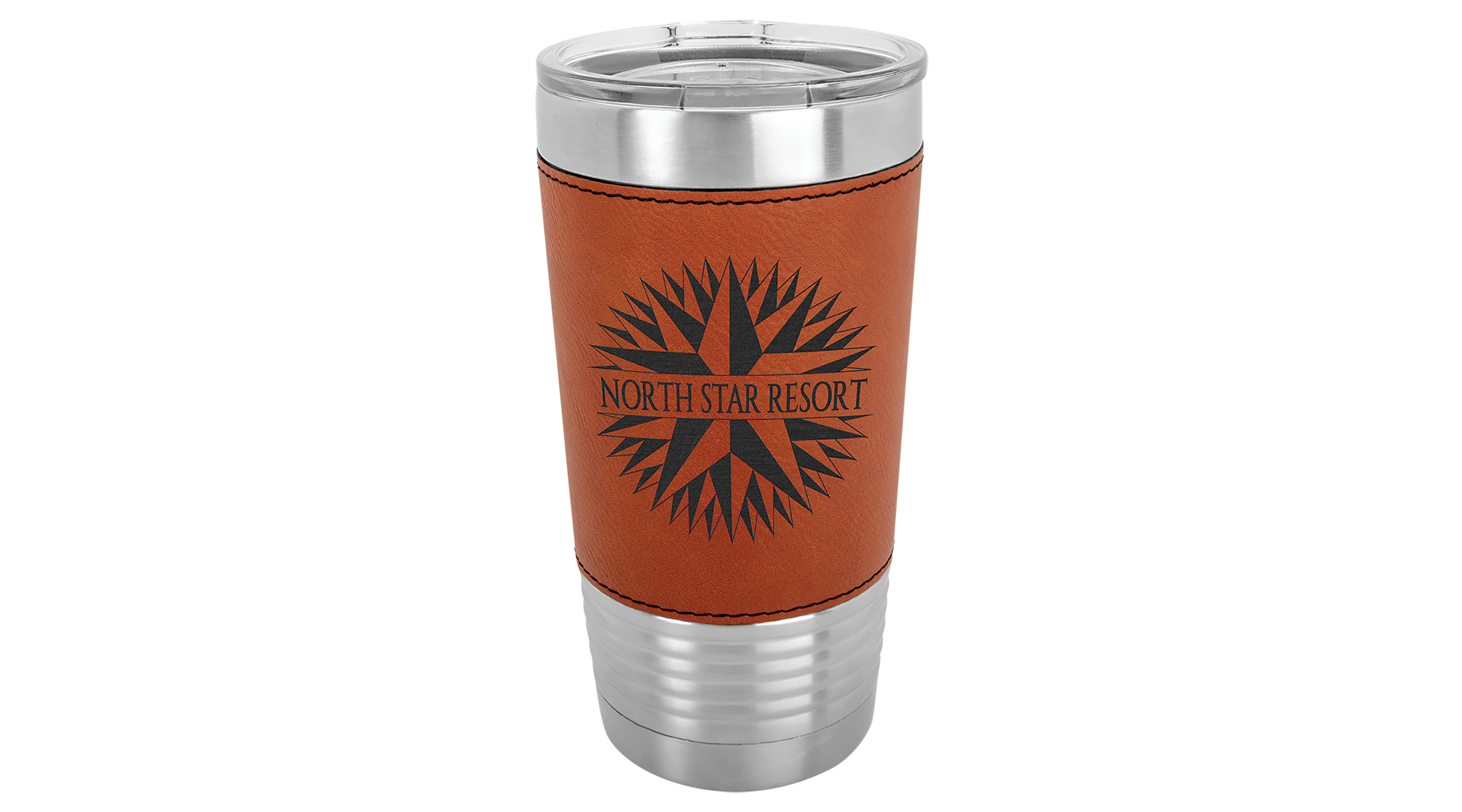  20 oz. Leatherette Tumbler Personalized Laser Engraved with Clear Lid — photo 8