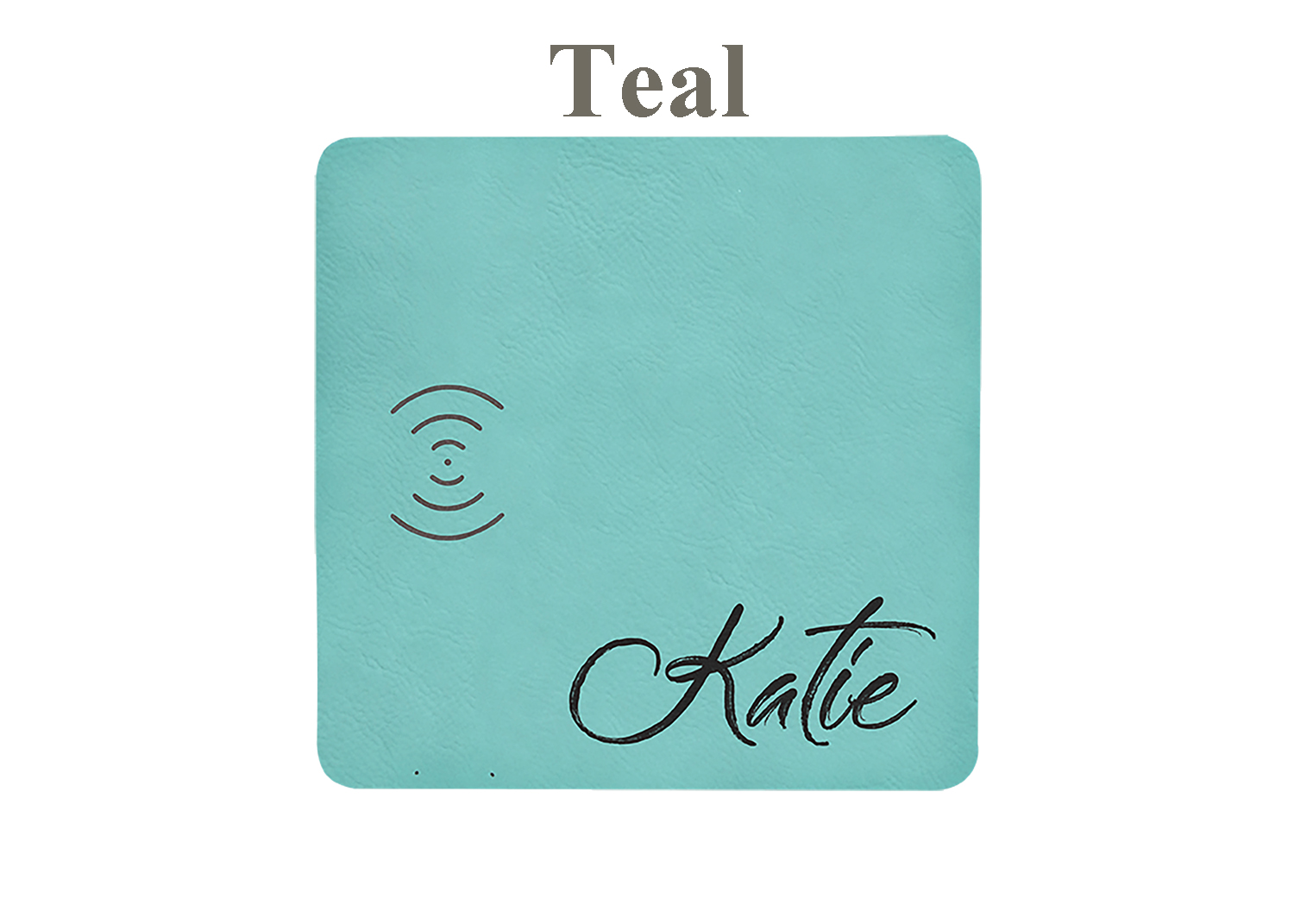 8" x 8" Personalized Leatherette Phone Charging Mat — photo 5