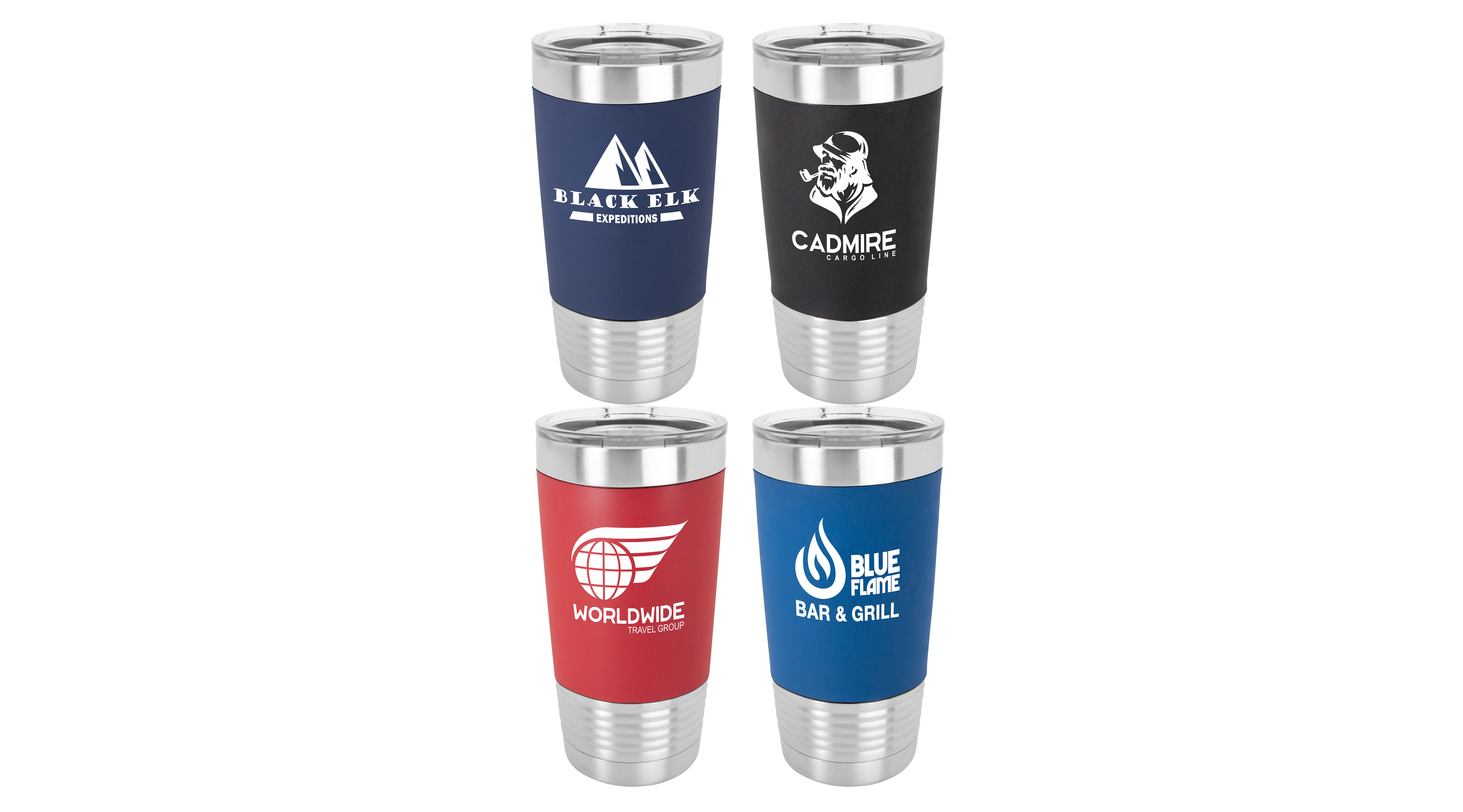  20 oz. Silicone Grip Personalized Laser Engraved Insulated Tumbler  — photo 2