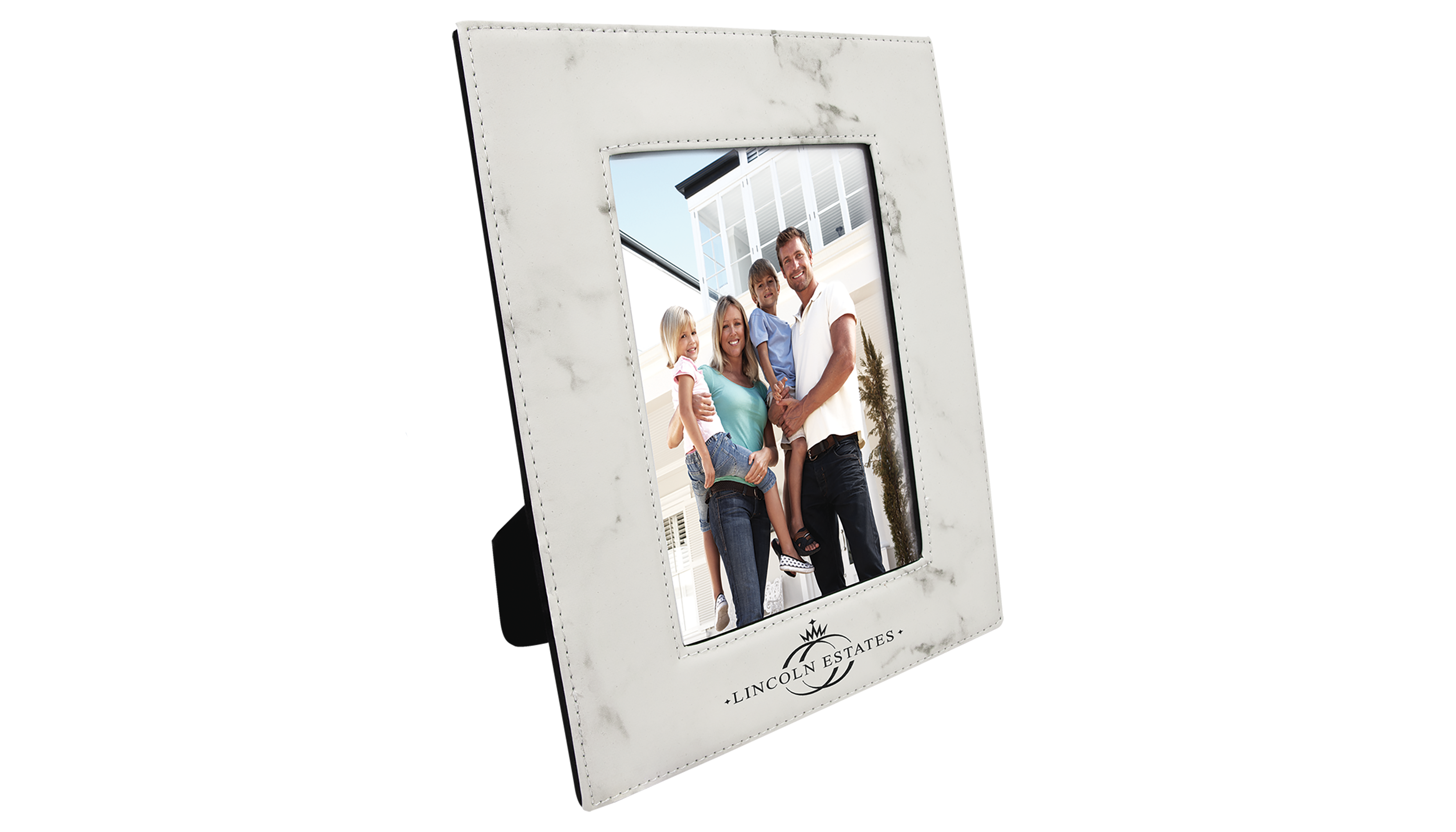 Personalized Marble Leatherette Photo Frame — photo 3