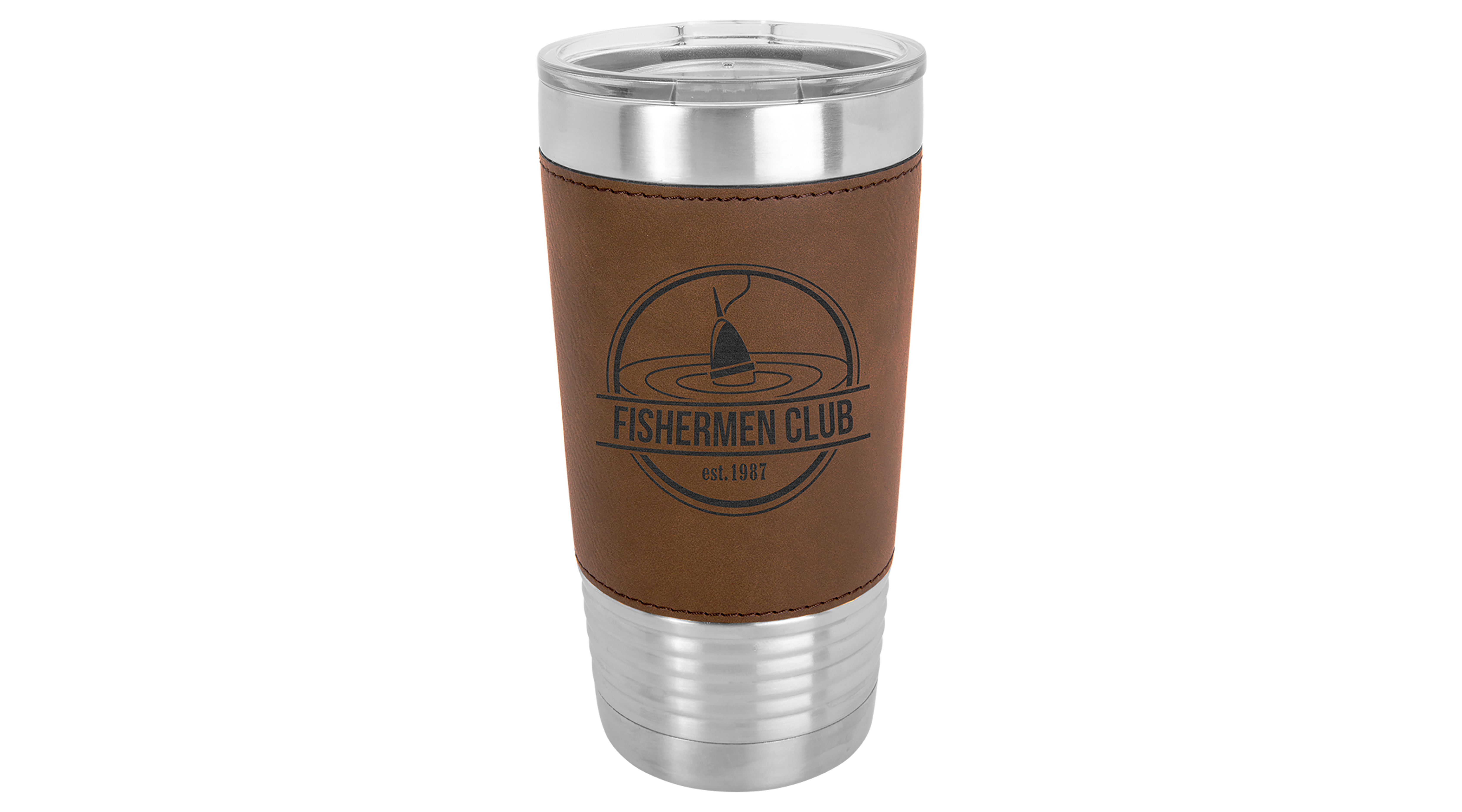  20 oz. Leatherette Tumbler Personalized Laser Engraved with Clear Lid — photo 10