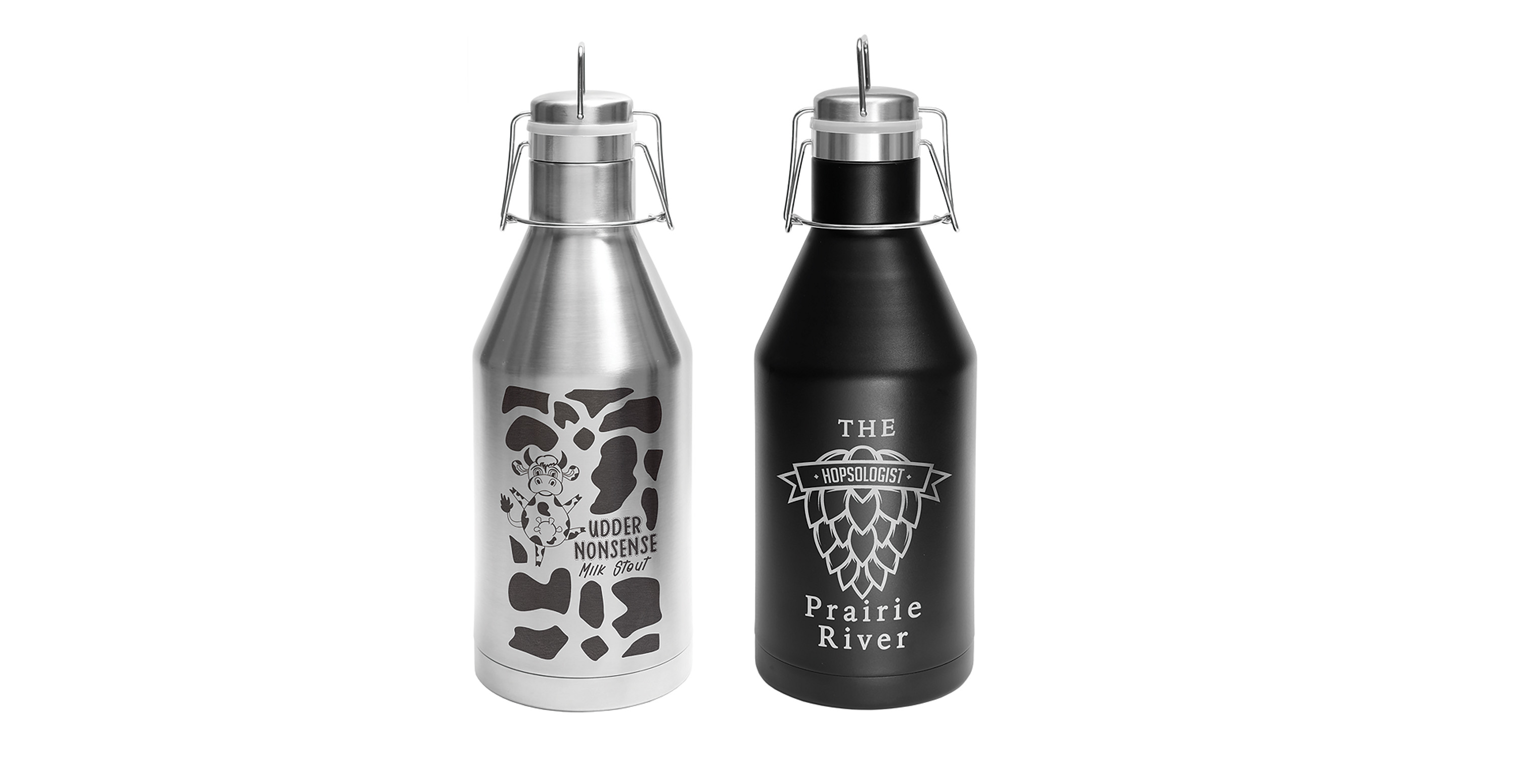 Personalized Laser Engraved 64 oz. Insulated Growler with Swing-Top Lid