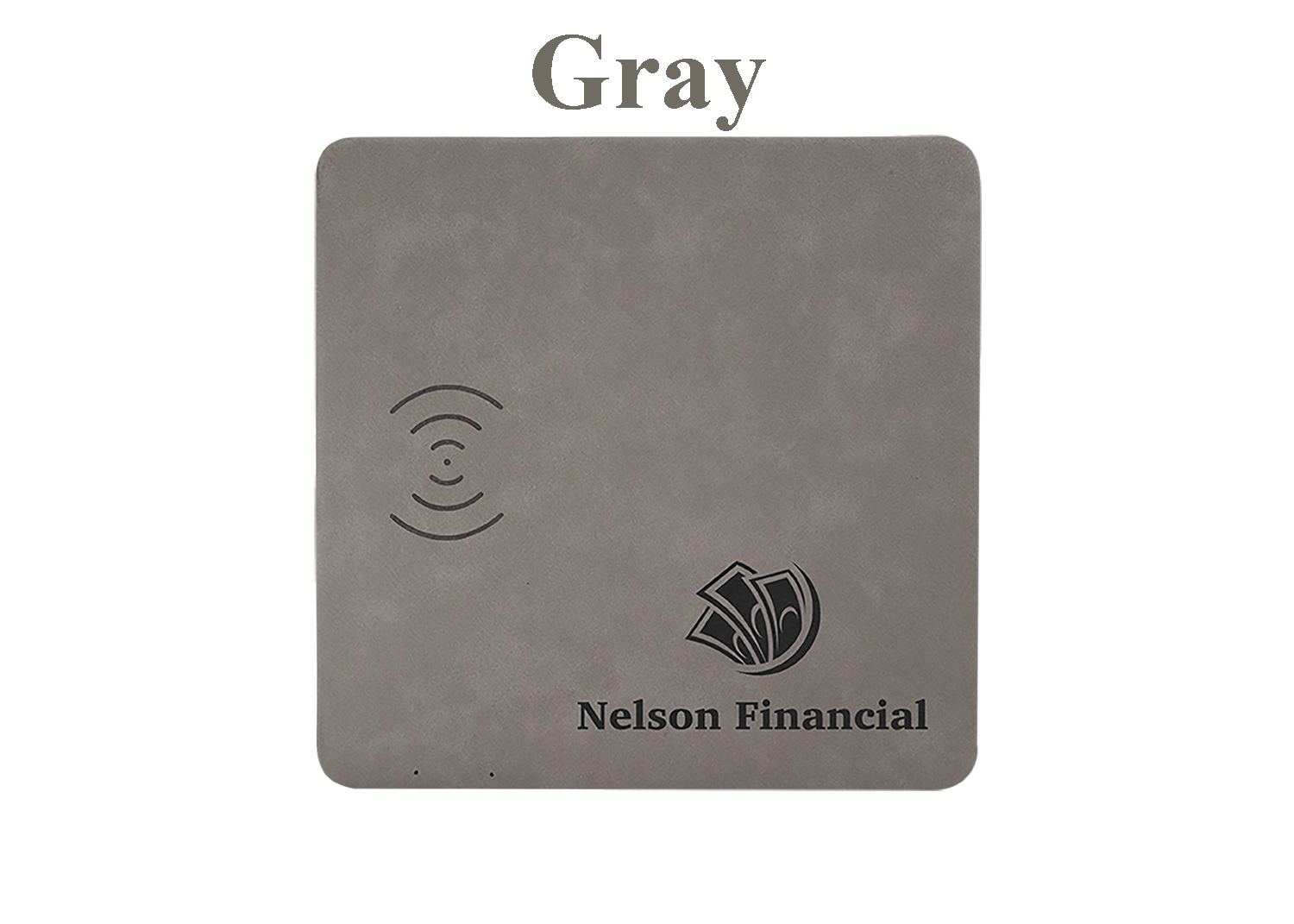 8" x 8" Personalized Leatherette Phone Charging Mat — photo 4