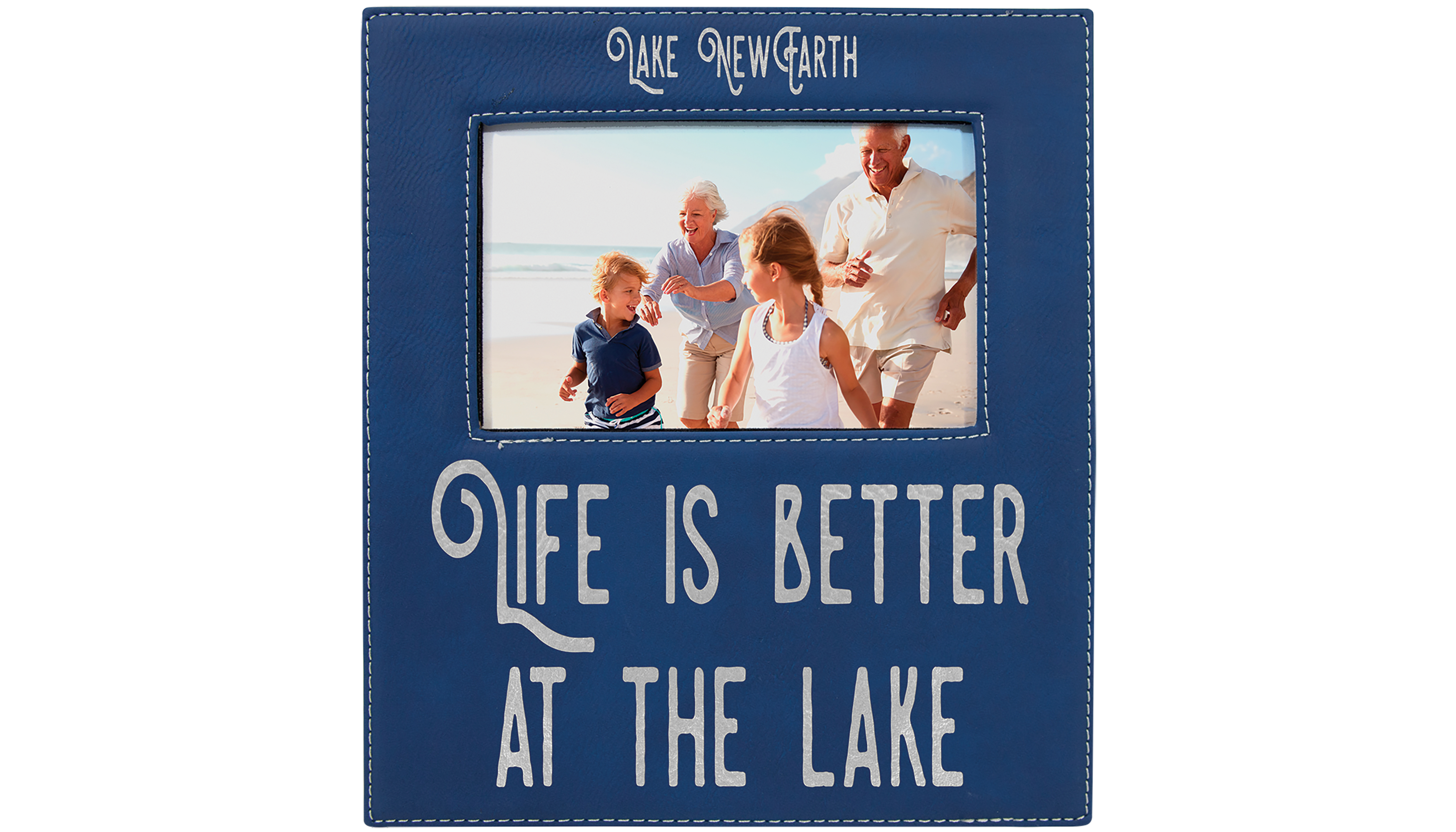 Personalized 4" x 6" Leatherette Photo Frame — photo 5