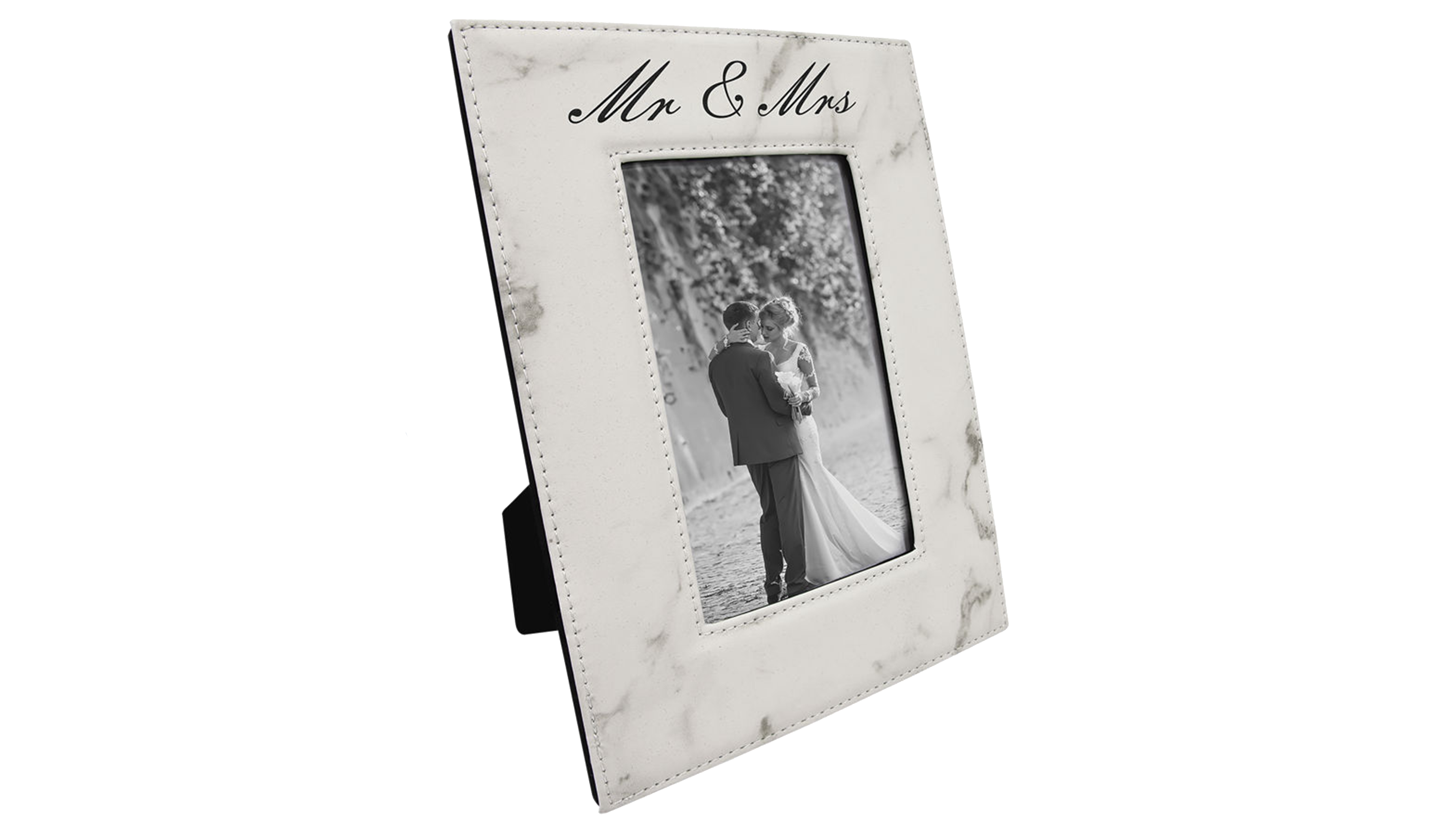 Personalized Marble Leatherette Photo Frame — photo 2