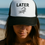 Thumbnail: Later Gator Trucker Hat - Black and White