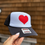 Thumbnail: Red Heart White and Black Trucker Hat