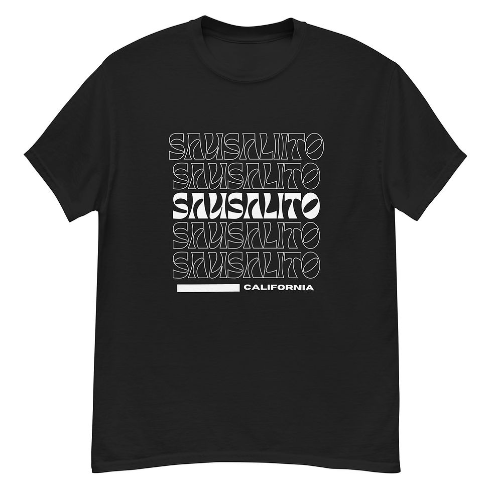 Sausalito Unisex Tee - Black 