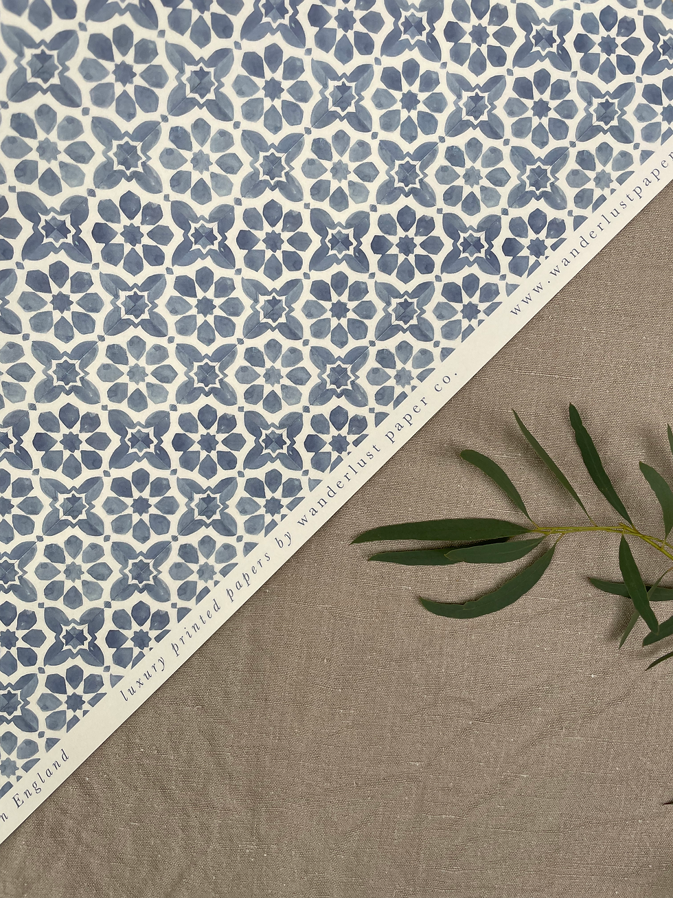 Blue Tiles Patterned Paper