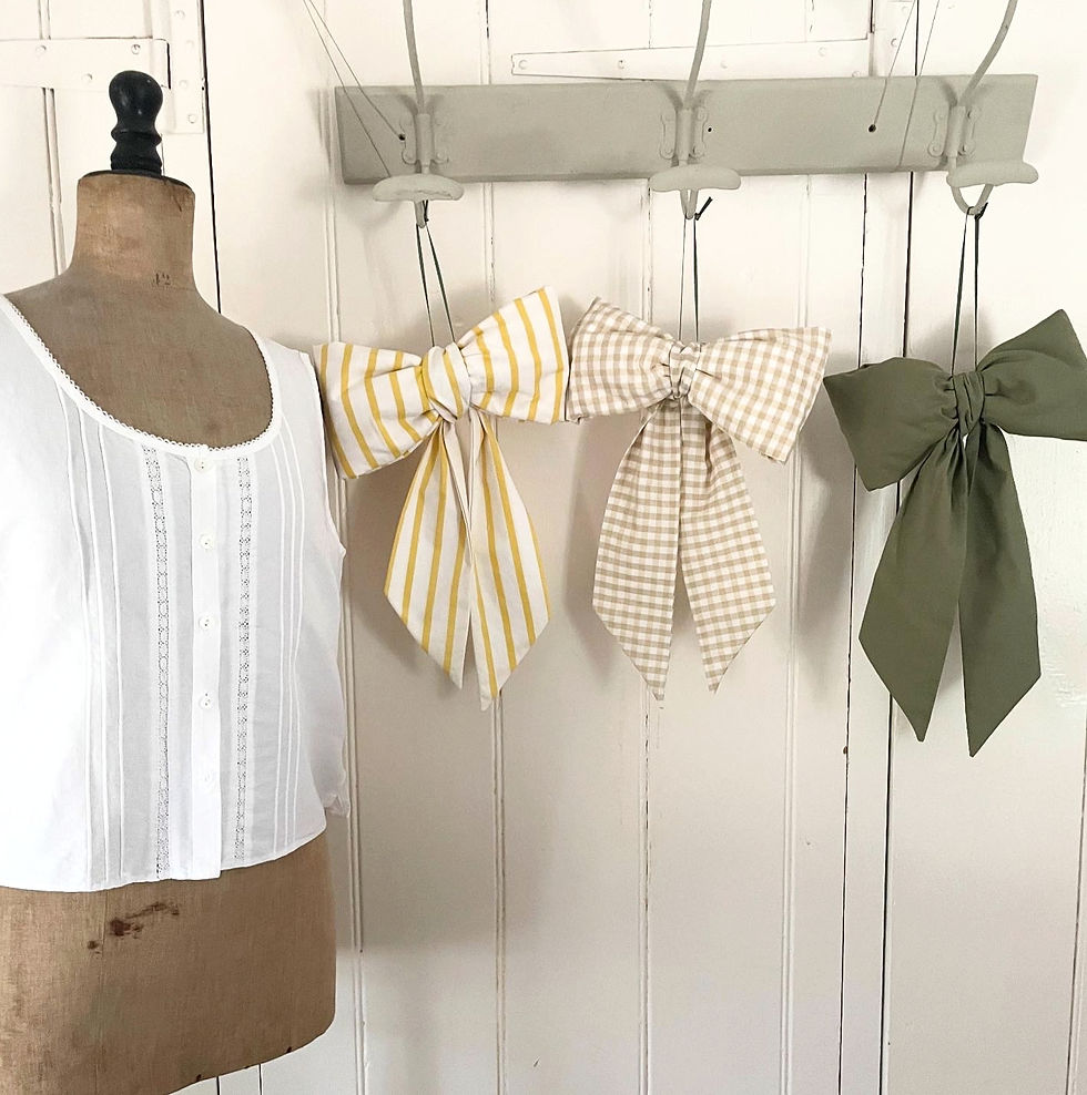 Thumbnail: Petite Bow - Plain Olive Green