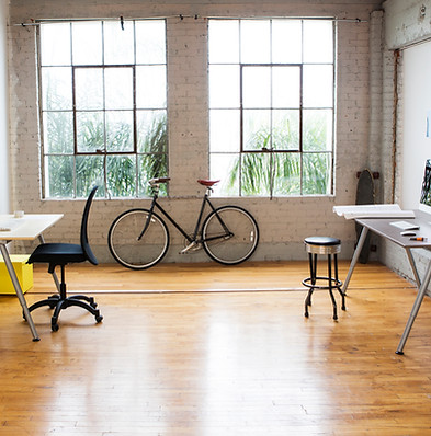 Modern Office with Wooden Floor