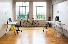 Modern Office with Wooden Floor