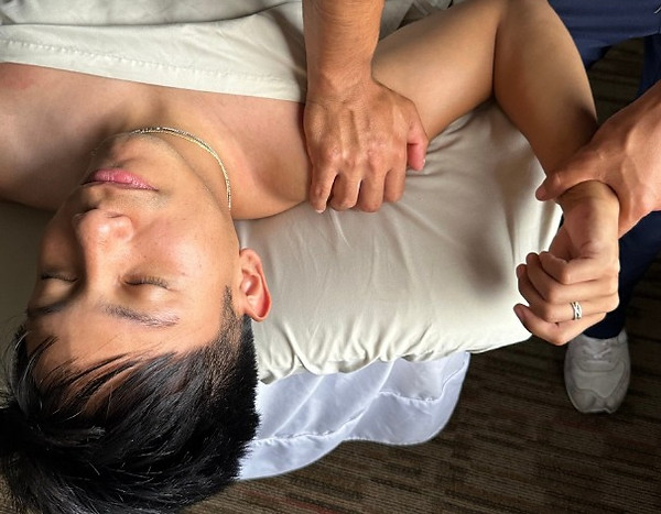 Sports massage stretch