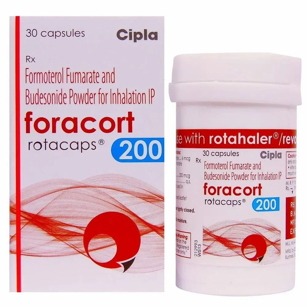 Budecort Rotacaps 200mcg (Budesonide) is used to prevent the symptoms of asthma | skymeds