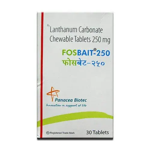 Fosbait (Lanthanum Carbonate) is used to treat increased phosphate level in the blood-skymeds
